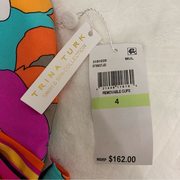 NWT TRINA TURK GEMINI PLUNGE MAILLOT - Picture 11 of 16